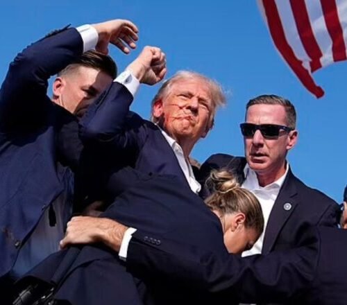 BREAKING: Trump rushed off stage as gunshots fired at campaign rally